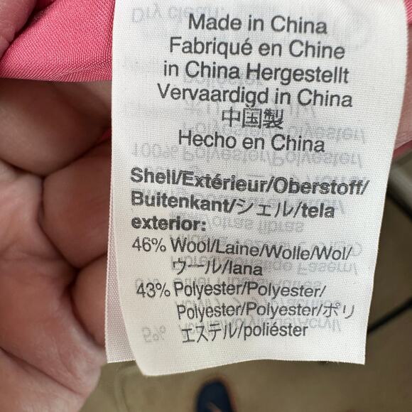 J.Crew Mercantile Wool Blend Pink Coat Size 0 | Funnel Neck Zip Front - Picture 5 of 10